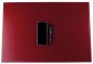 Preview: Schreibunterlage 65 x 45, CAMBRIDGE Top Grain Rindspaltleder mit heller Kontrastnaht, rot