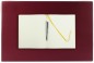 Preview: Schreibunterlage 65 x 45, CAMBRIDGE Top Grain Rindspaltleder mit heller Kontrastnaht, rot