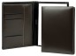 Preview: Schreibmappe DIN A5, incl. Memoblock CAMBRIDGE Top Grain Leder mit heller Kontrastnaht dunkelbraun