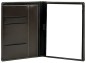 Preview: Schreibmappe DIN A5, incl. Memoblock CAMBRIDGE Top Grain Leder mit heller Kontrastnaht dunkelbraun