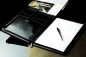 Preview: Reißverschluss Schreibmappe DIN A4, incl. Memoblock CAMBRIDGE Top Grain Rindleder schwarz