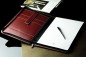 Preview: Reißverschluss Schreibmappe DIN A4, incl. Memoblock CAMBRIDGE Top Grain Rindleder rot