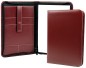 Preview: Reißverschluss Schreibmappe DIN A4, incl. Memoblock CAMBRIDGE Top Grain Rindleder rot