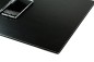 Preview: Schreibunterlage 60 x 40, CAMBRIDGE Top Grain Rindspaltleder mit heller Kontrastnaht,  schwarz