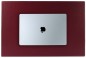 Preview: Schreibunterlage 60 x 40, CAMBRIDGE Top Grain Rindspaltleder mit heller Kontrastnaht,  rot