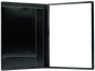Preview: Schreibmappe DIN A4, incl. Memoblock CAMBRIDGE Top Grain Rindleder schwarz