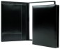 Preview: Schreibmappe DIN A4, incl. Memoblock CAMBRIDGE Top Grain Rindleder schwarz