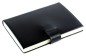 Preview: Notizbuch DIN A5 gebunden mit Verschlusslasche, CAMBRIDGE Top Grain Rindspaltleder schwarz