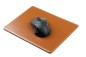 Preview: Mousepad CAMBRIDGE Top Grain Rindspaltleder mit heller Kontrastnaht hellbraun