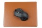 Preview: Mousepad CAMBRIDGE Top Grain Rindspaltleder mit heller Kontrastnaht hellbraun