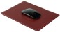 Preview: Mousepad CAMBRIDGE Top Grain Rindspaltleder mit heller Kontrastnaht rot