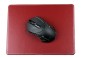 Preview: Mousepad CAMBRIDGE Top Grain Rindspaltleder mit heller Kontrastnaht rot