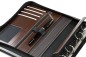 Preview: Design Ringbuch DIN A5, incl. Memoblock, 4-Ring-25mm-Combimechanik CAMBRIDGE Top Grain Rindspaltleder mit heller Kontrastnaht dunkelbraun