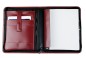 Preview: Manager-Ringbuch DIN A4 mit Tablet Computer Fach in CAMBRIDGE Top Grain Rindleder rot