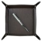 Preview: Taschenleerer / Utensilienschale CAMBRIDGE Top Grain Rindspaltleder mit heller Kontrastnaht dunkelbraun