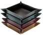 Preview: Taschenleerer / Utensilienschale CAMBRIDGE Top Grain Rindspaltleder mit heller Kontrastnaht hellbraun