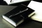 Preview: Notizbuch DIN A6+ (gebunden) mit Stecklasche | Echtleder | CAMBRIDGE schwarz