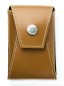 Preview: Design Schlüsseletui mit 2 Schlüsselketten CAMBRIDGE Top Grain Leder hellbraun