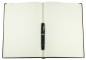Preview: Skizzen / Notizbuch / Gästebuch DIN A4, CAMBRIDGE Top Grain Rindspaltleder mit heller Kontrastnaht dunkelbraun