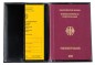 Preview: Reisepass / Impfausweis Etui CAMBRIDGE Top Grain Rindspaltleder mit heller Kontrastnaht schwarz