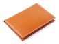 Preview: Reisepass / Impfausweis Etui CAMBRIDGE Top Grain Rindspaltleder mit heller Kontrastnaht hellbraun