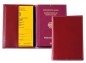 Preview: Reisepass / Impfausweis Etui CAMBRIDGE Top Grain Rindspaltleder mit heller Kontrastnaht rot