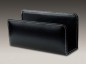 Preview: Briefständer CAMBRIDGE Top Grain Rindspaltleder mit heller Kontrastnaht schwarz