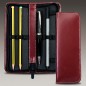 Preview: Lehrer Stifteetui mit Reißverschluss 10 + 2 - CAMBRIDGE Top Grain Leder - rot
