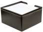 Preview: Zettelkasten mit 500 Blatt Papier CAMBRIDGE Top Grain Rindspaltleder mit heller Kontrastnaht dunkelbraun