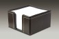 Preview: Zettelkasten mit 500 Blatt Papier CAMBRIDGE Top Grain Rindspaltleder mit heller Kontrastnaht dunkelbraun