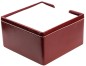 Preview: Zettelkasten mit 500 Blatt Papier CAMBRIDGE Top Grain Rindspaltleder mit heller Kontrastnaht rot