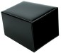Preview: Papierkorb CAMBRIDGE Top Grain Rindspaltleder mit heller Kontrastnaht schwarz