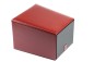 Preview: Papierkorb CAMBRIDGE Top Grain Rindspaltleder mit heller Kontrastnaht rot