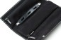 Preview: Schmuckrolle CAMBRIDGE Top Grain Rindspaltleder mit heller Kontrastnaht schwarz