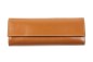 Preview: Schmuckrolle CAMBRIDGE Top Grain Rindspaltleder mit heller Kontrastnaht hellbraun