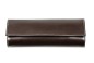 Preview: Schmuckrolle CAMBRIDGE Top Grain Rindspaltleder mit heller Kontrastnaht dunkelbraun
