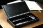 Preview: Ablagekasten mit Deckel CAMBRIDGE Top Grain Rindspaltleder schwarz
