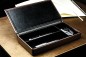 Preview: Ablagekasten mit Deckel CAMBRIDGE Top Grain Rindspaltleder dunkelbraun