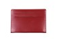 Preview: Kartenetui slim fit CAMBRIDGE Top Grain Rindspaltleder mit heller Kontrastnaht rot