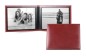 Preview: Reise Bilderrahmen CAMBRIDGE Top Grain Rindspaltleder mit heller Kontrastnaht rot