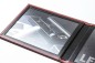 Preview: Reise Bilderrahmen CAMBRIDGE Top Grain Rindspaltleder mit heller Kontrastnaht rot