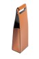Preview: Weintasche CAMBRIDGE Top Grain Rindspaltleder mit heller Kontrastnaht hellbraun