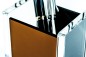 Preview: Stifteköcher - ACRYL Kombination mit Top Grain Leder CAMBRIDGE hellbraun (glatt)