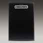 Preview: Klemmbrett DIN A4 mit Blockklemme in CAMBRIDGE Top Grain Rindspaltleder schwarz