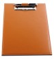 Preview: Klemmbrett DIN A4 mit Blockklemme in CAMBRIDGE Top Grain Rindspaltleder hellbraun