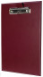 Preview: Klemmbrett DIN A4 mit Blockklemme in CAMBRIDGE Top Grain Rindspaltleder rot
