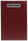 Preview: Klemmbrett DIN A4 mit Blockklemme in CAMBRIDGE Top Grain Rindspaltleder rot
