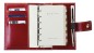 Preview: Pocket Design Diary Mini für das Jahr 2025, Cambridge Top Grain Leder, rot