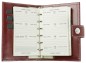 Preview: Pocket Design Diary Mini für das Jahr 2026, Cambridge Top Grain Leder, rot