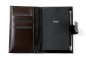 Preview: Pocket Notizbuch "NOTES" (auswechselbar) mit Druckknopf, CAMBRIDGE Top Grain Leder dunkelbraun